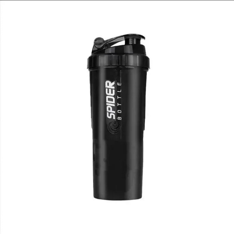 NNEOBA 3-Layer Protein Shaker Bottle Black-0